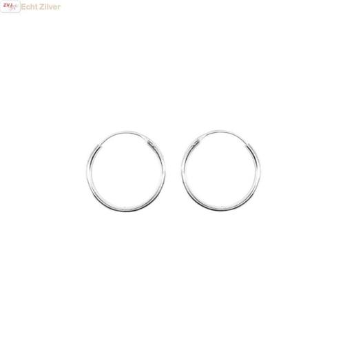 Zilveren creolen oorringen  20 mm 1.2 mm breed, Sieraden, Tassen en Uiterlijk, Oorbellen, Nieuw, Verzenden