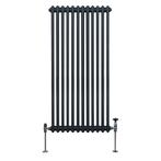 Traditionele 2-Kolom Radiator - 1500 x 562mm - Antraciet, Doe-het-zelf en Verbouw, Verwarming en Radiatoren, Verzenden, Nieuw