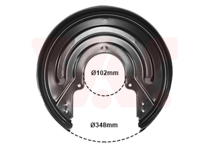 REMSCHIJF BESCHERMER VOOR VW TRANSPORTER CARAVELLE 1996-2003, Auto-onderdelen, Remmen en Aandrijving, Nieuw, Ophalen of Verzenden
