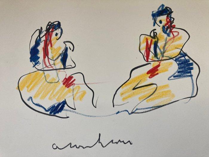 Anton Heyboer (1924-2005) - Anton Heyboer, twee moeders met, Antiek en Kunst, Kunst | Schilderijen | Modern