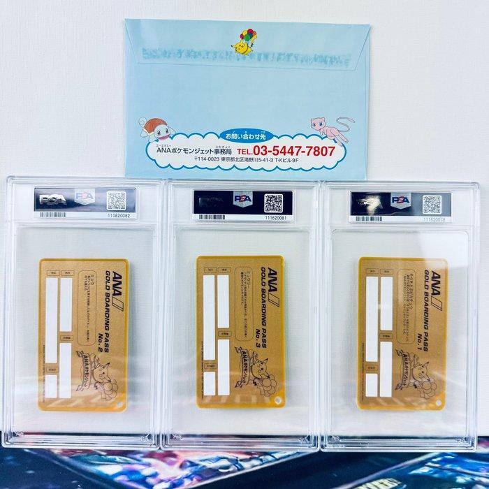 Pokémon Graded card - 4x Rare Gold Boarding Pass Set Ana, Hobby en Vrije tijd, Verzamelkaartspellen | Pokémon