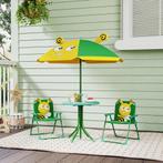 TRUUSK 4-delige Set Kindertuinmeubilair - 2 Klapstoelen - In, Tuin en Terras, Verzenden, Nieuw