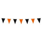 Mini Vlaggenlijn Oranje/Zwart 15cm, Nieuw, Verzenden
