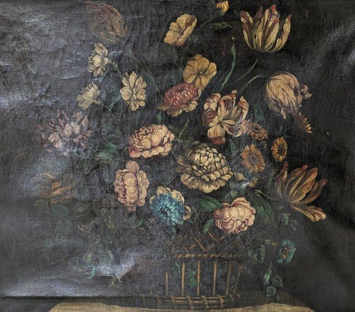 Italiaanse school (XIX) - Composizione floreale, Antiek en Kunst, Kunst | Schilderijen | Klassiek