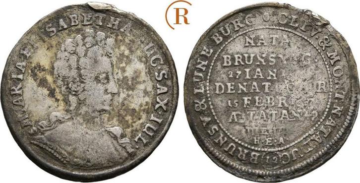 1/12 taler, daalder Tod seiner Gemahlin Maria Elisabeth 1..., Postzegels en Munten, Munten | Europa | Niet-Euromunten, Verzenden