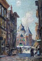 Hendrik Schaap (1878- 1955.) - De markt bij de Waag of Sint, Antiek en Kunst, Kunst | Schilderijen | Klassiek