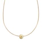 Gouden spang met hanger 42 cm 14 karaat, Met hanger, Verzenden, Zo goed als nieuw, Goud
