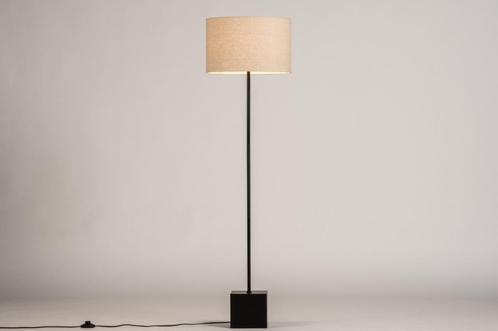 Rietveld Vloerlampen - Zwart, Zand - Stof, Metaal, Huis en Inrichting, Lampen | Vloerlampen, Verzenden
