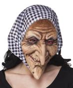 Heksmasker met zwart-witte hoofddoek, Verzenden, Nieuw