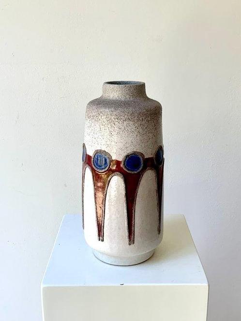 VEB Haldensleben - Vaas - 3045/H - Keramiek - Pauwenogen, Antiek en Kunst, Kunst | Designobjecten