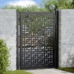vidaXL Poort met kruisontwerp 105x130 cm staal zwart, Tuin en Terras, Tuinpoorten, Verzenden, Nieuw