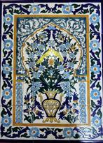 Prachtig muurpaneel van Tunesisch keramiek – met de hand