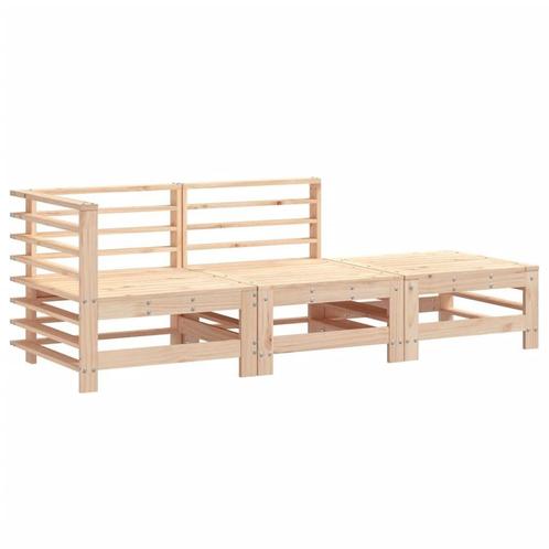 Grenen Loungeset 3-delig | Tweedekansje | OP = OP, Tuin en Terras, Tuinsets en Loungesets, Nieuw, Hout, Loungeset, 3 zitplaatsen