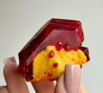 Prachtige dieprode PRUSKITE Kristal op Matrix LAB Kristal op