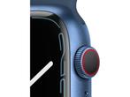 Apple Watch Series 7 - Smartwatch - 45mm GPS + 4G - Blauw, Sieraden, Tassen en Uiterlijk, Smartwatches, Verzenden, Zo goed als nieuw
