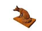 Beeld, Large Fox 67cm 47kg - 49 cm - Gietijzer, Antiek en Kunst