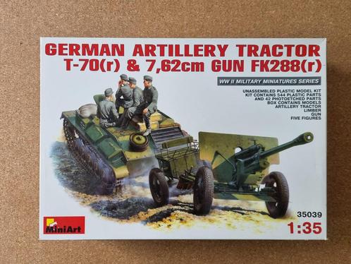 MiniArt 35039 German T-70(r) & 7,62cm FK 288(r) 1:35, Hobby en Vrije tijd, Modelbouw | Auto's en Voertuigen, Verzenden