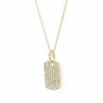 Ketting met hanger - 14 karaat Geel goud - 0.32ct. tw., Sieraden, Tassen en Uiterlijk, Antieke sieraden