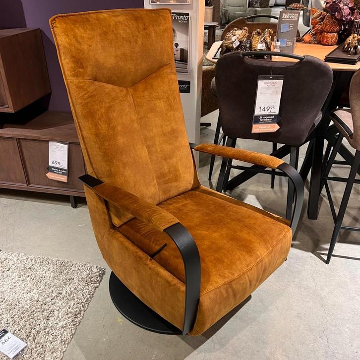 Relaxfauteuil Seduto Adore Gold - Pronto Wonen, Huis en Inrichting, Fauteuils, 75 tot 100 cm, Nieuw, 50 tot 75 cm, Ophalen of Verzenden