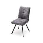 Eetkamerstoel Flora - eetkamerstoelen - Grijs, Nieuw, Grijs, Stof