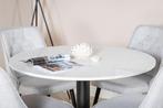 Eettafel - Ingvar - 106 cm - Wit - Terrazzo - Jörn, Verzenden, Nieuw