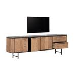 *WOONWINKEL* DTP Home Soho Teak Tv-meubel Met Mortex 190 Cm, Huis en Inrichting, Kasten | Televisiemeubels, Verzenden, Nieuw