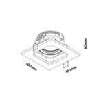 Inbouwspot AquaSplash Kiana 1 GU10 10x10x9cm Zwart, Ophalen of Verzenden, Nieuw