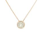 Ketting met hanger - 18 karaat Roségoud - 0.46ct. tw., Sieraden, Tassen en Uiterlijk, Antieke sieraden