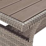 vidaXL Tuintafel 120x70x66 cm poly rattan grijs, Tuin en Terras, Tuintafels, Verzenden, Nieuw