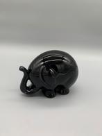 Retro olifant zwart keramiek, Gebruikt, Ophalen of Verzenden