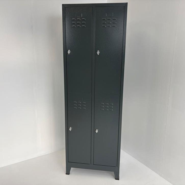 Locker vierdeurs 66x37x198cm - Antracietgrijs, Huis en Inrichting, Kasten | Lockerkasten, Nieuw, Ophalen of Verzenden