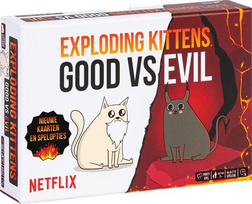 Exploding Kittins Good vs Evil (NL) | Exploding Kittens -, Hobby en Vrije tijd, Gezelschapsspellen | Kaartspellen, Nieuw, Verzenden