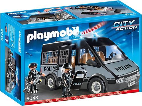 Playmobil Politiebusje met Licht en Geluid - 6043 (Nieuw), Kinderen en Baby's, Speelgoed | Playmobil, Nieuw, Verzenden