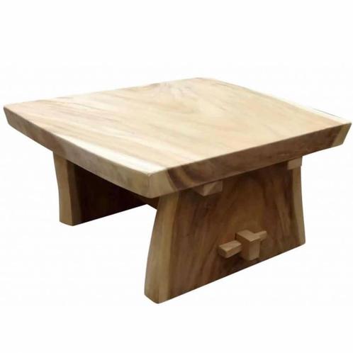 Boomstamtafel 90x90xH49 cm – bladdikte 8 cm, Tuin en Terras, Tuintafels, Nieuw, Ophalen of Verzenden