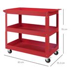 3-traps Gereedschapswagen, 4 Wielen, Staal, 83B X 35,3T X 76, Doe-het-zelf en Verbouw, Kratten en Dozen, Verzenden, Nieuw