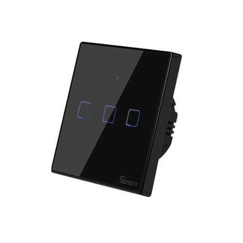 Sonoff T3 Muurschakelaar - T3EU3C - WiFi + RF - Zwart, Hobby en Vrije tijd, Elektronica-componenten, Verzenden