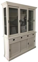 Buffetkast wit - taupe Jubbega 180cm, Huis en Inrichting, Kasten | Buffetkasten, Ophalen of Verzenden, Nieuw