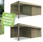 Tuinhuis met overdekt terras (horizontale wanden), Tuin en Terras, Tuinhuizen, 200 tot 400 cm, Nieuw, Ophalen of Verzenden, Zonder ramen