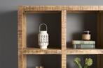 Stevige plank IRON CRAFT 176cm mangohouten boekenkast acht, Huis en Inrichting, Woonaccessoires | Wandplanken en Boekenplanken