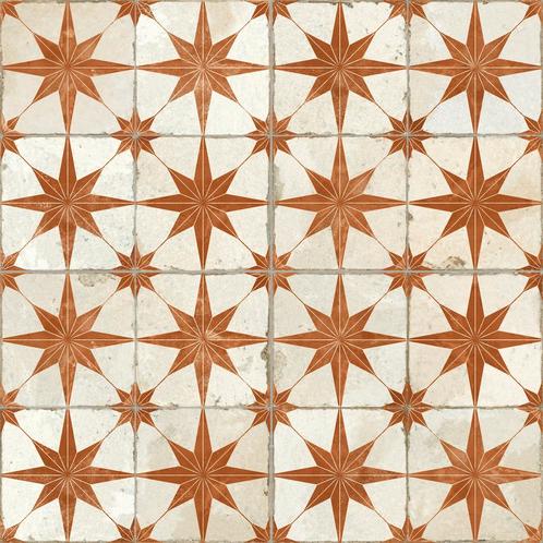 Vloertegel / wandtegel fs star o oxide rood bruin 45x45cm 4, Doe-het-zelf en Verbouw, Tegels, Vloertegels, Nieuw, 10 m² of meer