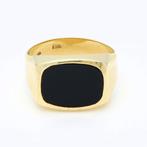 Ring - 14 karaat Geel goud Onyx, Sieraden, Tassen en Uiterlijk, Ringen, Nieuw