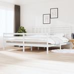 vidaXL Bedframe massief hout wit 200x200 cm, Huis en Inrichting, Verzenden, Wit, Overige maten, 200 cm