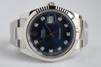 Rolex Datejust 41Blue Diamond dail 08/2024 Nieuw ongedragen, Sieraden, Tassen en Uiterlijk, Horloges | Heren, Staal, Polshorloge