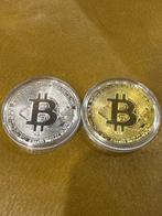 Wereld. Medal Bitcoin - vergoldet und versilbert 2 x 27g
