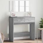 vidaXL Kaptafel met spiegel 80x39x80 cm grijs sonoma, Huis en Inrichting, Verzenden, Nieuw