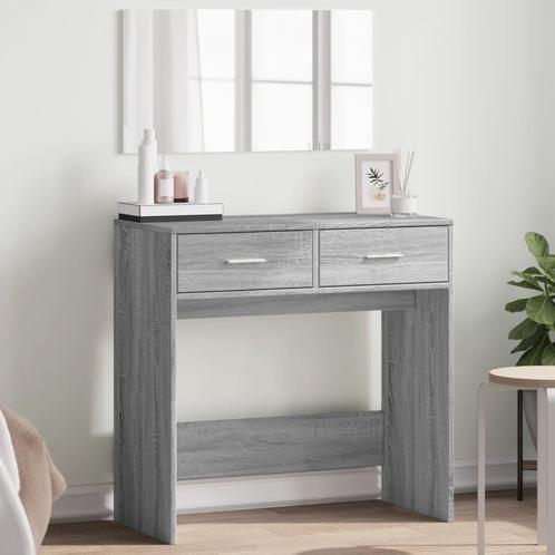 vidaXL Kaptafel met spiegel 80x39x80 cm grijs sonoma, Huis en Inrichting, Tafels | Kaptafels, Nieuw, Verzenden