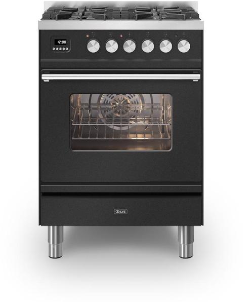 Ilve P06WE3/MG fornuis mat grafiet - 60 cm. breed, Witgoed en Apparatuur, Fornuizen, 60 cm of meer, Vrijstaand, 4 kookzones, Energieklasse A of zuiniger