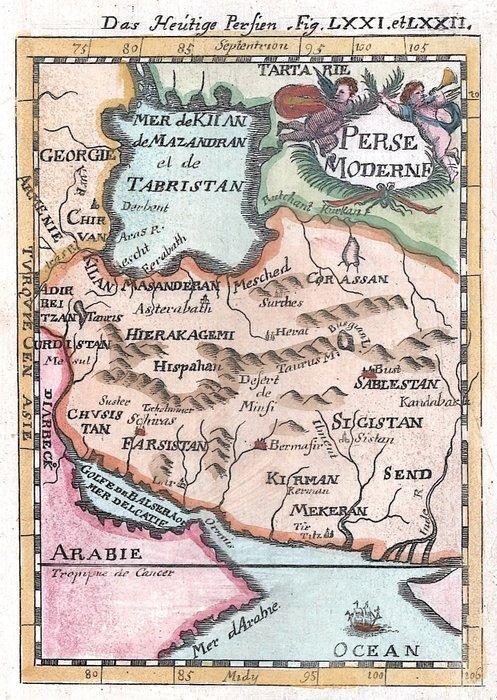 Azië - Iran; M. Mallet - Perse Moderne - 1701-1720, Boeken, Atlassen en Landkaarten