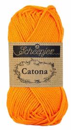 Scheepjes Catona 50 gram - 281 tangerine - Katoen Garen, Hobby en Vrije tijd, Breien en Haken, Ophalen of Verzenden, Nieuw