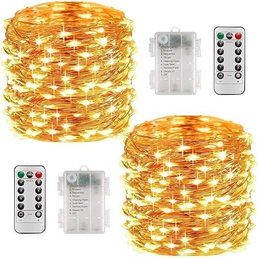 LED lichtsnoeren Set – 2 x 8M - met afstandsbediening – 8, Huis en Inrichting, Lampen | Overige, Nieuw, Verzenden